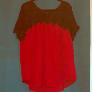 Black and red blouse
